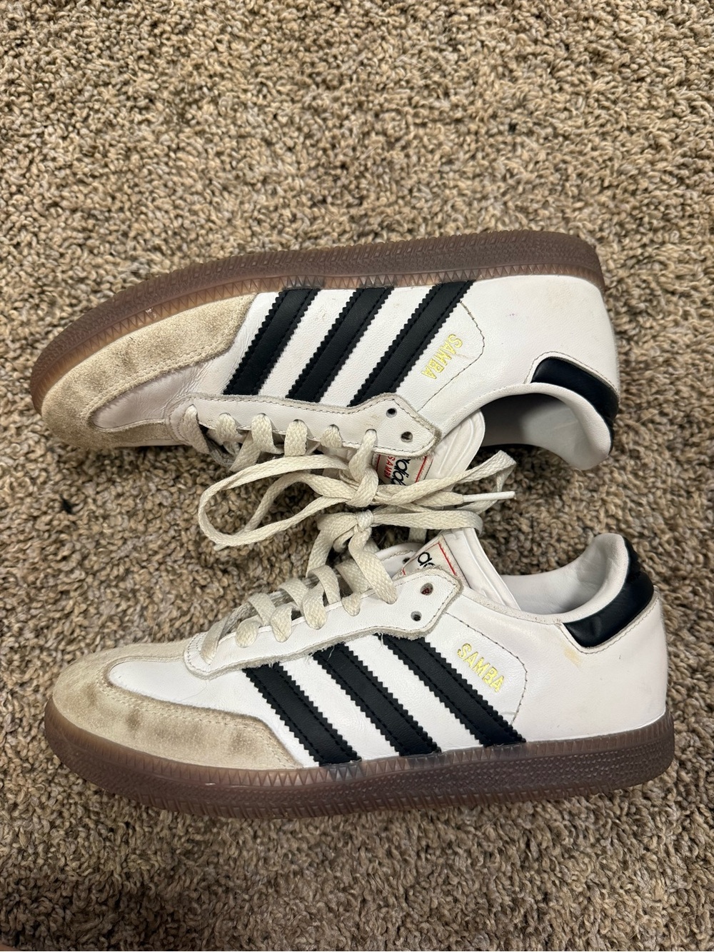 adidas White & Black Samba Low-Top Sneakers - Picture 3 of 6